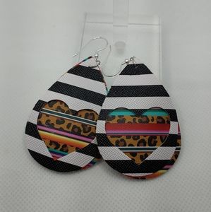 faux leather earrings